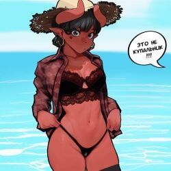 original_character, artemvitt, 1girls, 666, bare_midriff