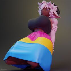 anthro, big_breasts, big_bulge, biped, bottomwear