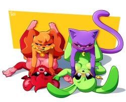 bobby_bearhug, catnap_(poppy_playtime), dogday_(poppy_playtime), hoppy_hopscotch, critters_(poppy_playtime)