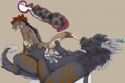 mythology, anthro, anthro_on_anthro, anus, bodily_fluids