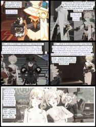 aether_(genshin_impact), barbara_(genshin_impact), hilichurls_(species), hu_tao_(genshin_impact), jean_gunnhildr