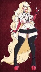 charlie_morningstar_(hazbin_hotel), vaggie_(hazbin_hotel), hazbin_hotel, wrenzephyr2, 2girls