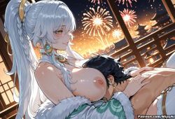 silva_(granblue_fantasy), zibai_(genshin_impact), genshin_impact, miyuai, 1boy
