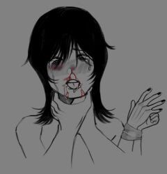 rickiebleh, ahe_gao, ahegao, beaten, black_eye