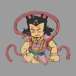 nezha, nezha_(chinese_mythology), lego_monkie_kid, 1boy, big_penis