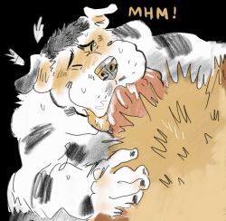 chuchowriggle, anthro, bear, black_hair, blushing_profusely