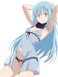rimuru_tempest, tensei_shitara_slime_datta_ken, akinoya, 1girl, armpits