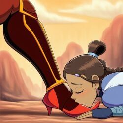 azula, katara, avatar_the_last_airbender, 2girls, clothed