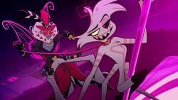 angel_dust_(hazbin_hotel), sinner, valentino_(hazbin_hotel), hazbin_hotel, spindlehorse_toons
