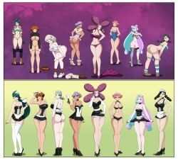 candice_(pokemon), fantina_(pokemon), gardenia_(pokemon), iono_(pokemon), katy_(pokemon)
