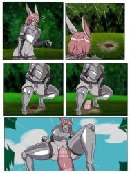 yonooshi, armor, armored_female, bunny, earthworm