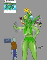 chomper_(pvz), gatling_pea_(pvz), gold_magnet_(pvz), magnet-shroom_(pvz), peashooter_(pvz)