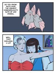 original, bonnymama7, 2girls, bare_shoulders, breasts