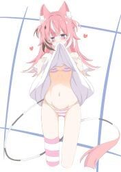 camila_(vtuber), indie_virtual_youtuber, abstract_background, belly, belly_button