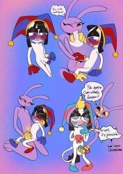 jax_(the_amazing_digital_circus), pomni_(the_amazing_digital_circus), the_amazing_digital_circus, chimeracocks, 1boy