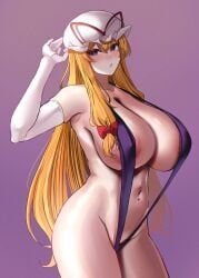 yakumo_yukari, yukari_yakumo, touhou, tf_cafe, 1girl
