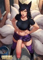 ahri, league_of_legends, kadmyrel, 1futa, 1girl