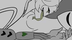 harlequin_(the_freak_circus), self_insert, the_freak_circus, black_and_white, black_hair