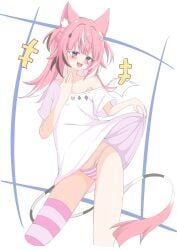 camila_(vtuber), indie_virtual_youtuber, abstract_background, cat_ears, club_(shape)