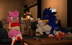 amy_rose, amy_rose_(kabalmystic), honey_the_cat, honey_the_cat_(kabalmystic), lanolin_the_sheep