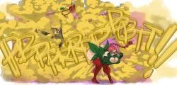 kirathepenguin, 1girl1boy, cleavage, cleavage_window, excessive_fart
