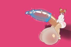 beau_hopperfoot, balls, beau_the_bunny_boy, blue_condom, blush