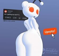 snoo, reddit, sharpybutts, antennae_(anatomy), ass