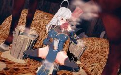 geega, indie_virtual_youtuber, 1female, animal_genitalia, clothed_female