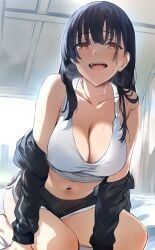 yamada_anna, boku_no_kokoro_no_yabai_yatsu, hews_hack, 1girls, bare_belly