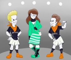 beavis, butt-head, daria_morgendorffer, dashie_(derpixon), dimdim_(derpixon)