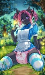 meowtat, abdl, anthro, apron, breasts