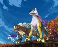 entei, pokemon_(species), raikou, suicune, pokemon