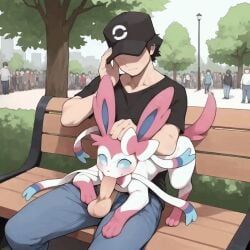 eeveelution, pokemon_(species), pokemon_trainer, sylveon, nintendo