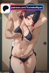 ellen_joe, zenless_zone_zero, 1boy, 1girl, alternate_breast_size