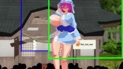 saigyouji_yuyuko, touhou, ponkanman, 1girls, areola_slip