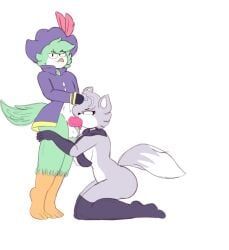 captain_budgey_(piggy), willow_(piggy), jennifer_220, anthro, anthro_on_anthro