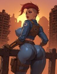 fallout, vjuice, 1girl, 1girls, big_breasts