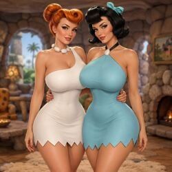 betty_rubble, wilma_flintstone, chatgpt, hanna-barbera, the_flintstones