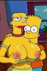 bart_simpson, marge_simpson, the_simpsons, before_sex, erect_nipples