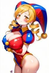 pomni_(the_amazing_digital_circus), tomoe_mami, mahou_shoujo_madoka_magica, puella_magi_madoka_magica, the_amazing_digital_circus