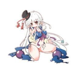 dungeon_and_fighter, original, 1girl, black_hat, condom