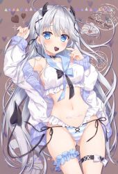 original, ameto_yuki, 1girl, arm_up, armpits