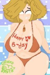 ano_(anor3xia), dakkodanth, big_tits, bikini, birthday