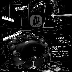 anon, anthro, balls, banging_on_door, belly
