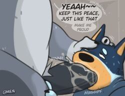 bandit_heeler, bob_heeler, bluey_(series), yellow_omen, 4_fingers