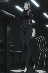 sae_niijima, patreon, digitalwaifugallery, 1girl, arm_behind_back