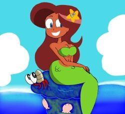 marina_(zig_and_sharko), xilam, zig_and_sharko, atomickingboo, bare_shoulders