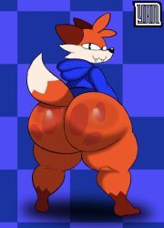 soups_(superiorfox), yanafterdark, 1boy, ass_focus, back_view