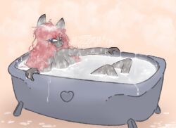 djannetur_(character), djannetur, areola, bathtub, black_nose
