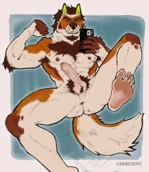 caninecrypt, abs, anthro, anus, arm_tuft